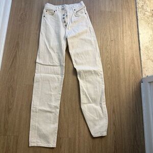 AGOLDE cream jeans
